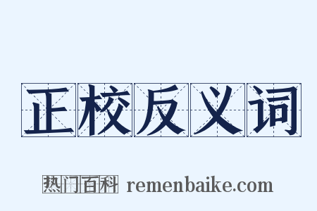 正校反义词是什么意思的图片